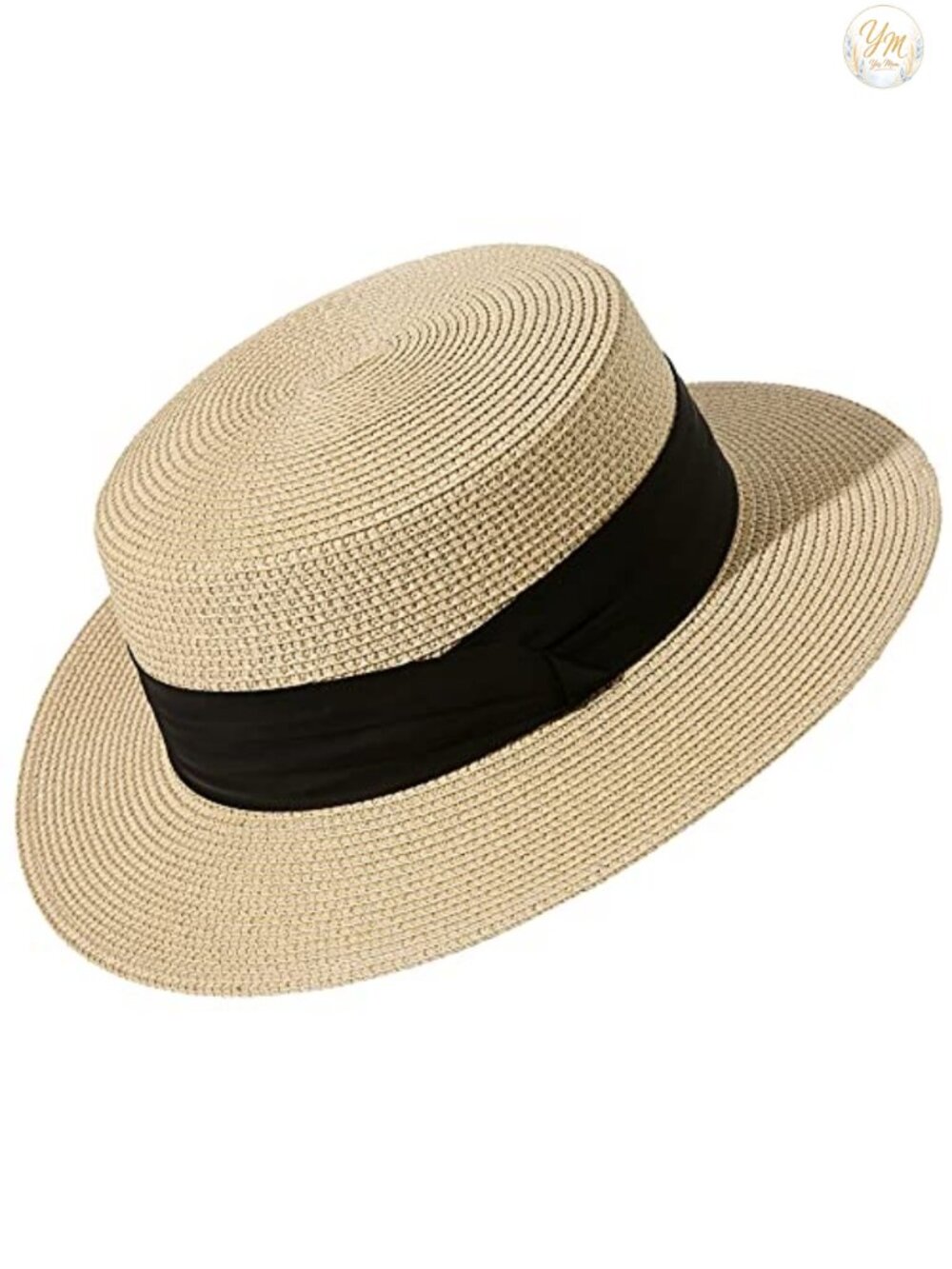 Wide Brim Straw Boater Hat Foldable Packable Beach Sun Hat